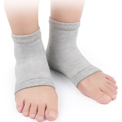 1 Pair Heel Protector Socks Foot Care Tools Running Fitness Dancing Sock Shoes Heel Sleeves Leg Feet Pads Breathable Cotton