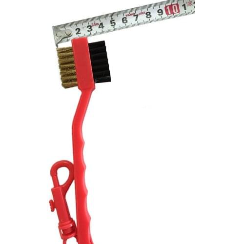 1Pc Golf Brush Club Ball Brass Bristles Cleaner Dual Use Plastic Cleaning Tools Golf Ball Club Cleaning Brush Golf Cleaner