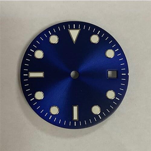 29mm Watch Dial w/ Green Luminous Watch Dial for ETA2836/2824/8215/8200/821A/8205 for Mingzhu2813 Movement Accessories
