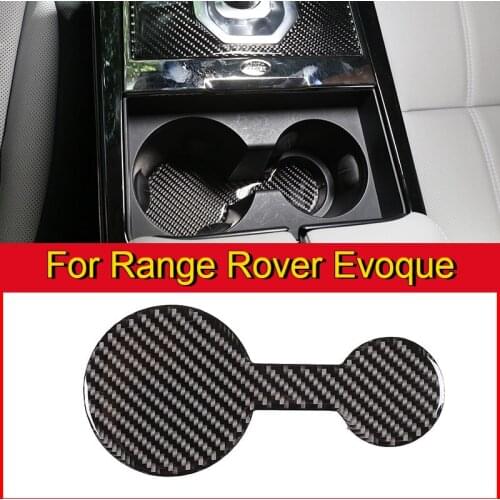 For Land Rover Range Rover Evoque Real Carbon Fiber 3D Sticker Central Console Cup Holder Pad Car Water Coaster Car Accessories