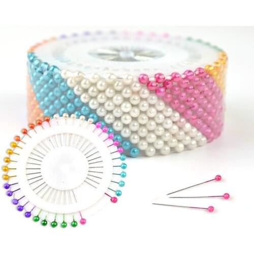 40pcs Multicolor Straight Sewing Pins Positioning Pins for Sewing DIY Projects Dressmaker Jewelry Decoration