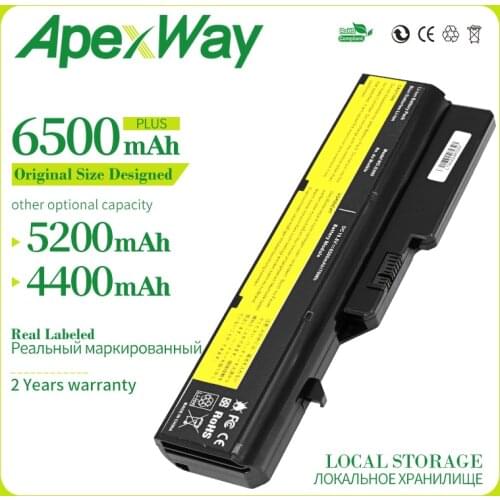 Apexway 11.1V Laptop battery for Lenovo L09S6Y02 LO9L6Y02 for IdeaPad G460 G465 G470 G475 G560 G565 G570 G575 G770 Z460