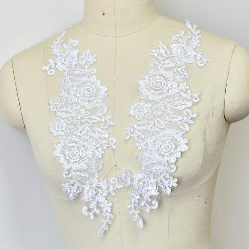 New 12Colors 3D Flower Lace Applique Costume Evening Dress Clothing Accessories Wedding Dress Headware Decoration 10Piece