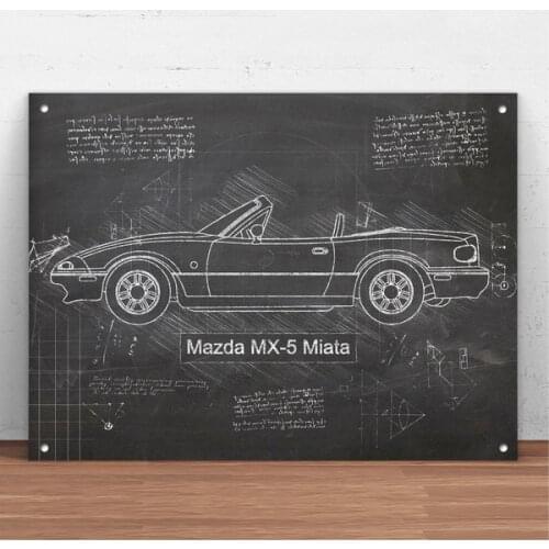 Mazda MX-5 Miata (1989 - 98) Car Metal Tin Sign Metal Sign Wall Decor Fashion Art Decor Poster,Man Cave,Garage,Bar,Pub