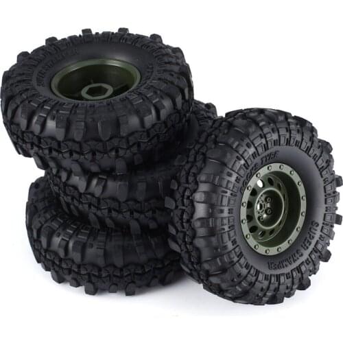 AX-4020+801 1.9 Inch 103mm 1/10 Scale Tires with Wheel Rim for 1/10 D90 SCX10 CC01 RC Rock Crawler Parts
