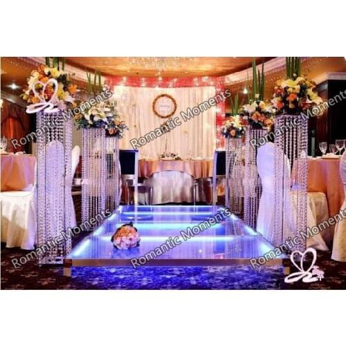 Free Shipping Crystal Wedding Road Lead Flower Stand Wedding decoration 10pcs/lot