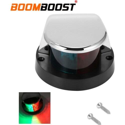 Bow-shaped side light Navigation Light 1 PC LED zinc alloy Red Green for Boat Marine Yacht Bi-Color Lamp