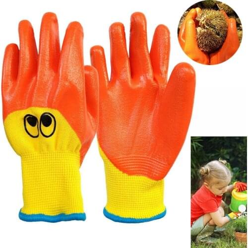 Kids Breathable Protective Glove Durable Waterproof Garden Gloves Anti Bite Cut Collect Seashells Protector Planting Work Gadget