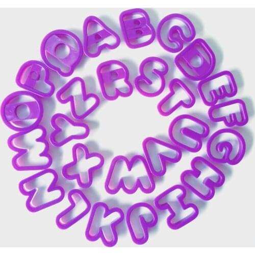 Cake Mold 26 pc alphabet letter cutter Plastic Fondant tools Cookie press Mould Cake for cake baking Decorating Mold Cupcake