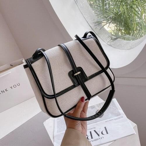 Canvas Tote Bags Women Shopper Bags Designer Handbags 2021 Fashion Casual Vintage Solid Color Large Capacity Joker Shoulder Bags