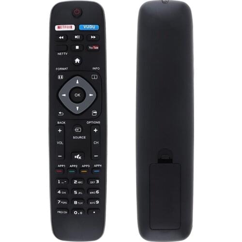 IR 433MHZ Smart TV Remote Control with Long Control Distance and NETFLIX / VODU Button for Philips NH500UP / NH500UW