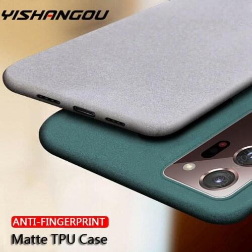 Sandstone Matte Slim Soft Silicone Case For Samsung S20 FE Plus Note 20 Ultra S21 A51 A71 A21S A31 A41 M51 Scrub Thin Back Coque