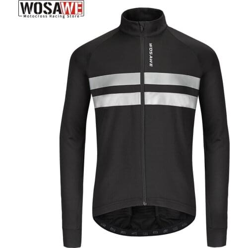 WOSAWE Motorcycle Jacket Men Winter Thermal Fleece Warm MOTO Clothing Windbreaker Water Resistance Reflective Riding Jacket