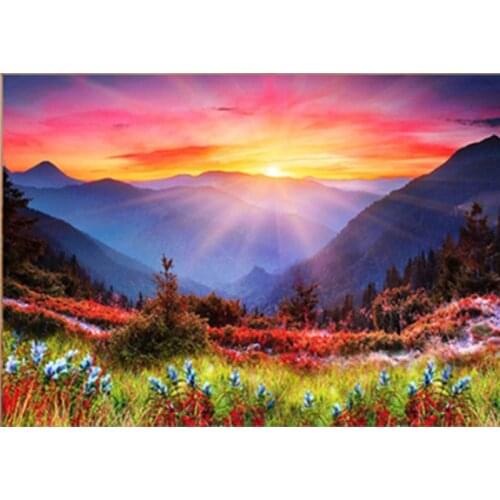 Painting By Numbers DIY Dropshipping 60x75cm Summer Valley Sunshine Scenery Handmade For Living Room Wall Decor Oil Painting