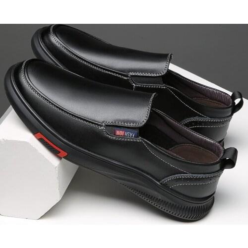 New Men Casual Shoes Fashion Mens Loafers Moccasins Business Slip on Flats Retro Driving Shoes Male Leather Formal Oxford Shoes