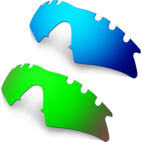HKUCO Blue/Green 2 Pairs Polarized Replacement Lenses For M Frame Sweep-Vented Sunglasses Increase Clarity
