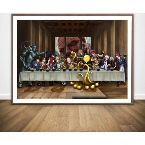 The Last Supper Anime Crossover Version Art Wall Art Paint Wall Decor Canvas Prints Canvas Art Poster Oil Paintings No Frame