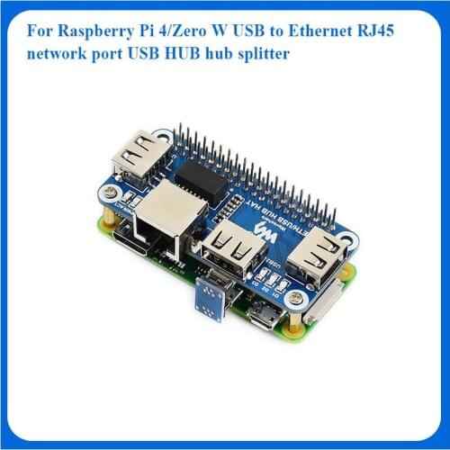 Raspberry Pi USB to Ethernet RJ45 Network Port USB Hub Splitter 3 USB Ports 5V Hat for Raspberry Pi 4 B/3B+/3B/Zero W dropship