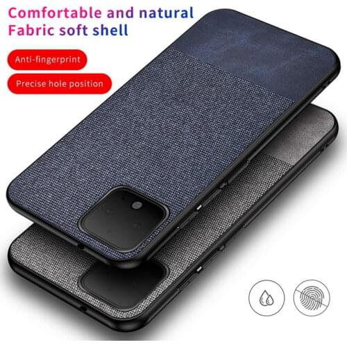 Luxury Cloth Texture case For Google Pixel 4 4 XL 3A case soft tpu Phone case For Google Pixel 3A XL 3a Pixel4 protect fundas