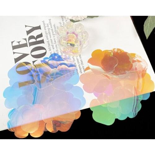 20PCS/lot DIY Laser Paper Stickers Self-Adhesive Cat Plaw Plate Stuffing Crystal Epoxy Molds Jewelry Making Material