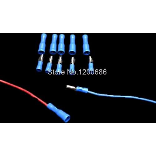 BLUE 16-14AWG Insulated BULLET Crimp Wire Connector Terminal Solderless Crimp Bullet Plug terminal