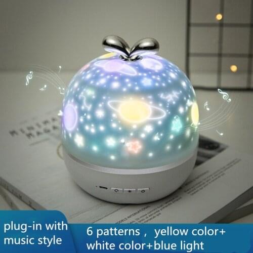 Romantic Colorful Cosmos Elk Horse LED Rotating Projector Lamp Night Light Novelty Lamp 6 patterns Valentines Day Birthday Gift