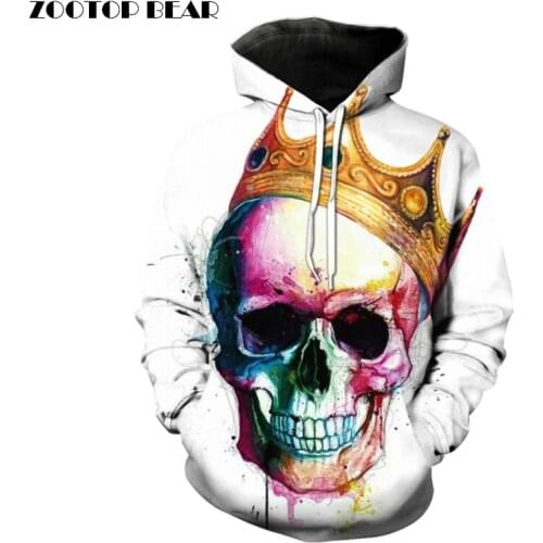 Funny Skull Hoodies Men Women Sweatshirts Unisex Tracksuits Hooded Pullover Brand Hoodie Drop Ship Quality Plus Size Streetwear