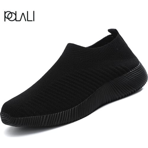 2021 Hot Sale Women Running Shoes High Quality Women Sneakers Slip On Flats Shoes Women Loafers Plus Size 43 Walking Flat
