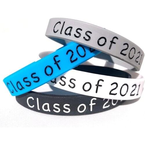 300pcs Sports Class of 2021 Silicone Bracelets Rubber Wristbands Free Shipping by DHL
