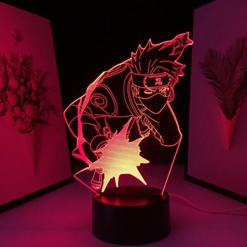 Anime Figure Cut Thunder 3D Lamp for Kids Gift Child Room Decor Color Changing LED Night Light Manga Bedside Table Lamp