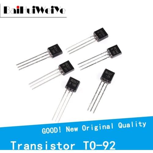 50PCS/LOT TO-92 BC237 BC337 BC547 BC548 BC549 BC557 TO92 Triode Transistor New Original IC Good Quality Chipset In Stock
