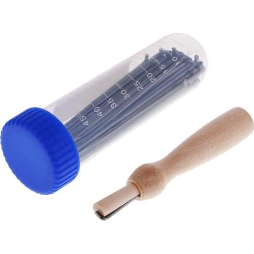 60 Pieces 3 Sizes Needle Felting Needles Wool Felt Tools with Clear Bottle & Wooden Handle