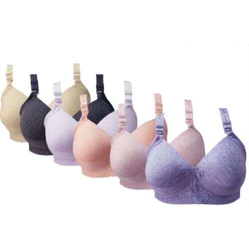 BingYanFuShi Plus Size Bra 34-46 A B C D E Cup Push Up Bralette Solid Model Cotton Sexy Lingerie Summer Breathable BH BTS C08