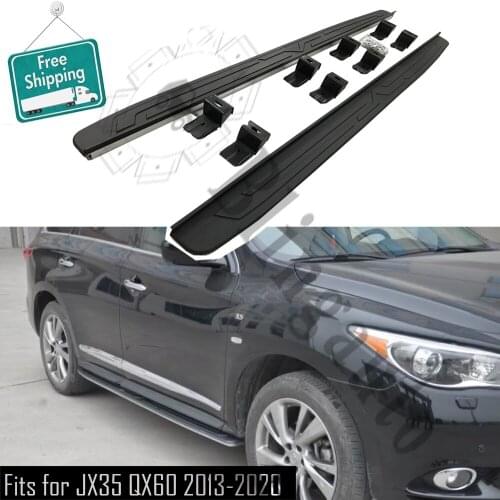 Side step fits for I nfiniti JX35 QX60 2013-2020 2Pcs left right running board side steps nerf bar car pedal side stairs