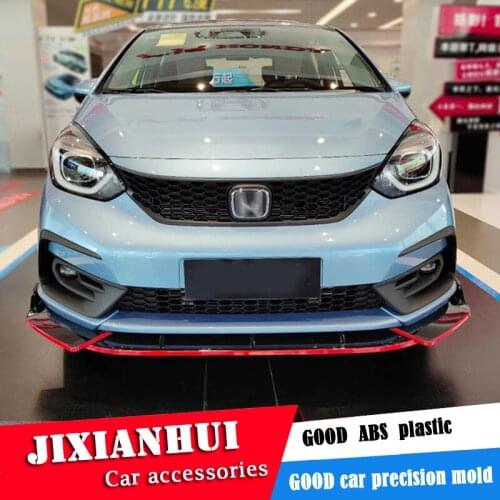 For Honda FIT JAZZ Body kit spoiler 2021-2022 For Honda FIT ABS Rear lip rear spoiler front Bumper Diffuser Bumpers Protector
