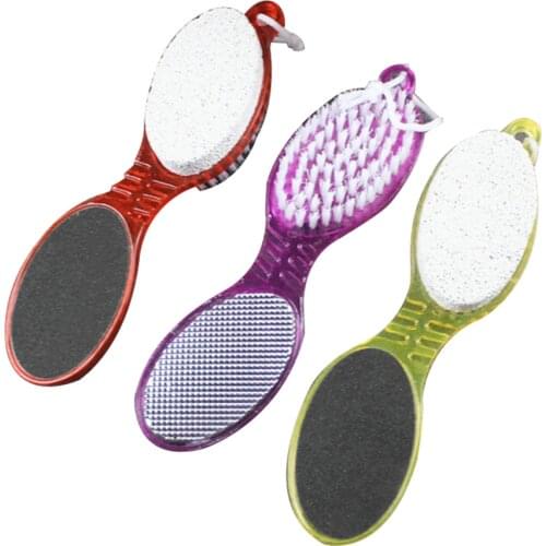 JETTING Two sides Clean dust dead skin 4in1 Foot Pumice Grind Feet Stone Scrubber Care Callus Brush Pedicure Exfoliate Remover