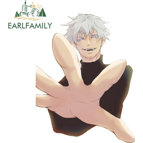 EARLFAMILY 13cm x 10cm For Jujutsu Kaisen Gojo Satoru Graffiti Car Sticker Vinyl Decal Waterproof Scratch-Proof VAN Decoration