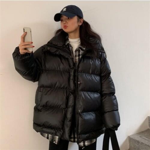 Ladies Winter Jacket Oversized Loose Korean Loose Thick Cotton Down Jacket Warm Bread Service женская куртка