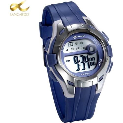 Lancardo Children LED Digital Watch Relogio Feminino Sports Watches Kids Jelly Relojes Mujer 2021 Student Wristwatches