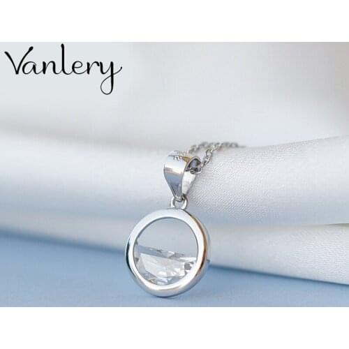 Fashion Long Zircon Circle Necklace Pendant For Women Choker Necklaces Holiday Beach Statement Boho Jewelry 2021