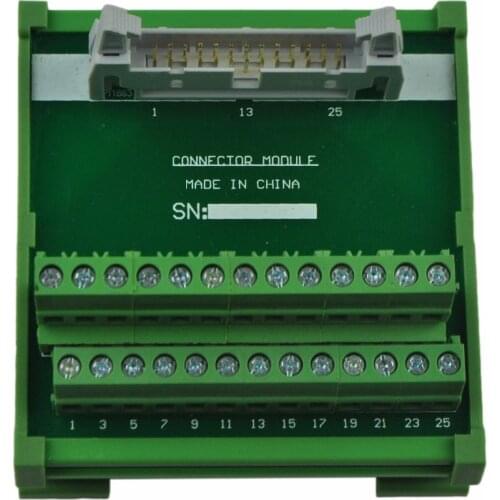 DIN Rail Mount 26P Screw Terminal Block Adapter Module