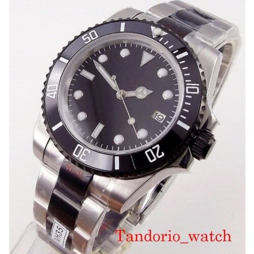 40MM Two Tone NH35A MIYOTA 8215 Automatic Mens Watch NH35A MIYOTA 8215 Movement Undirectional Bezel Oyster Bracelet