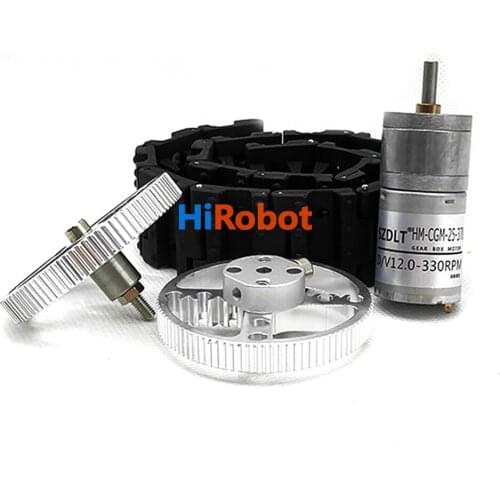 DIY toy tank kits include metal bearing wheels, driving wheels, rubber tracks and 12V330RPM Motor