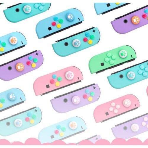 ABXY Key Sticker Joystick Button Thumb Stick Grip Cap Protective Cover For Nintendo Switch Joy-con Controller NS Lite Skin Case