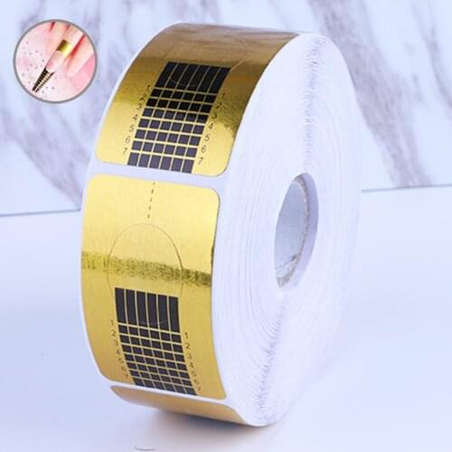 Hot Sale 100PCS/Set French Nail Form Tips Gold Nail Extension Art Tools For Nails Gel Extension Sticker Acrylic Manicure Tip