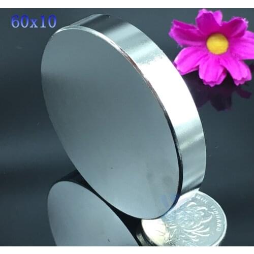 1pc 60*10mm N35 Neodymium magnet 60x10 mm strong Disc Nd-Fe-B Neodymium Magnet Art Craft Connection strong magnet