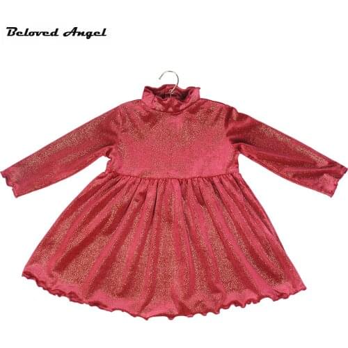 2017 Brand New Baby Dresses Long Sleeve Children Clothing Kids Princess Party Dress For Girls Newborn Clothes 9 Months - 4 Years