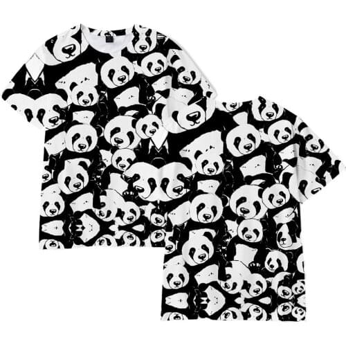 New Panda 3D Print T-Shirts Cute Animal Streetwear Men Women Fashion Oversized T Shirt Harajuku Kids Tees Tops Boy Girl Clothing