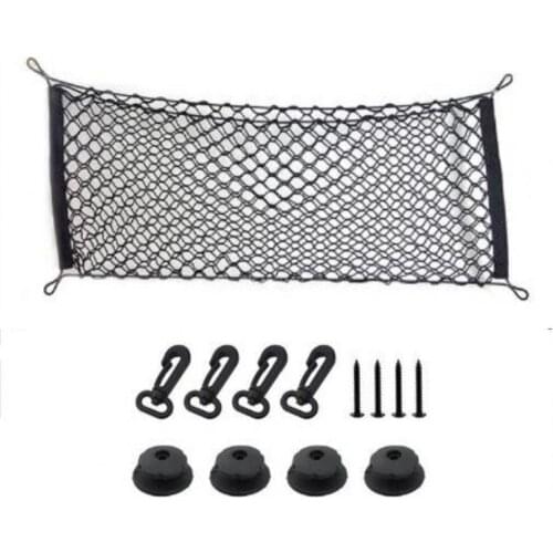 Car Auto Rear Trunk Double-Layer Mesh Net Storage Bag Luggage Pocket Organizer Automobiles Stowing Tidying