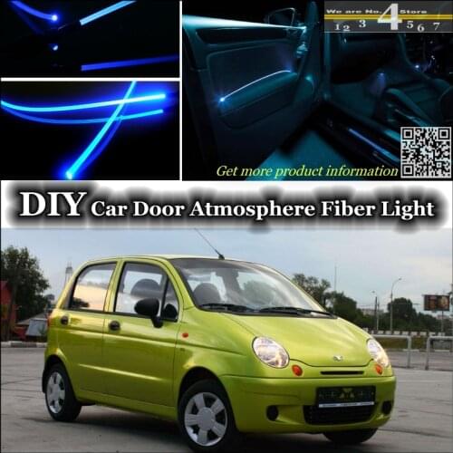 Interior Ambient Light Tuning Atmosphere Fiber Optic Band Lights For Daewoo Matiz FSO Formosa Inside Door Panel illumination